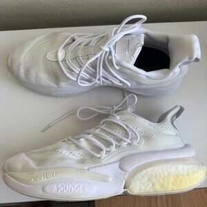 Adidas Bounce Running Shoes White Adiprene+ Sneakers Women’s Size 9